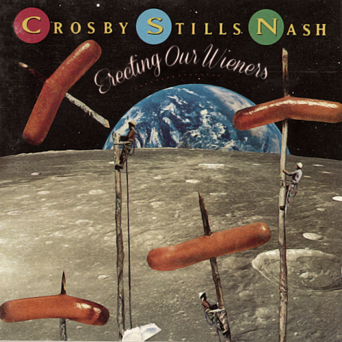 Album cover parody of Live It Up by Crosby Stills & Nash